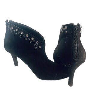 Madeline Stuart Black Studded Women's Ankle Boots